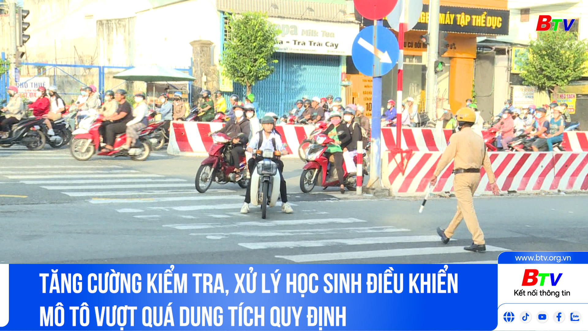 Tăng cường kiểm tra, xử lý học sinh điều khiển mô tô vượt quá dung tích quy định